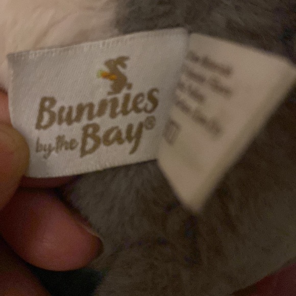 Bunnies by the Bay Gray and Cream Stuffed Bunny 12” - Picture 3 of 4